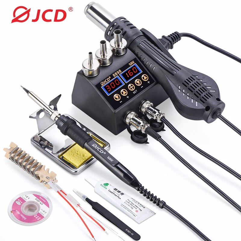 Smd Rework Station Hot Air Soldering 2 In 1 - JCD-Station de soudage 8898 W 2