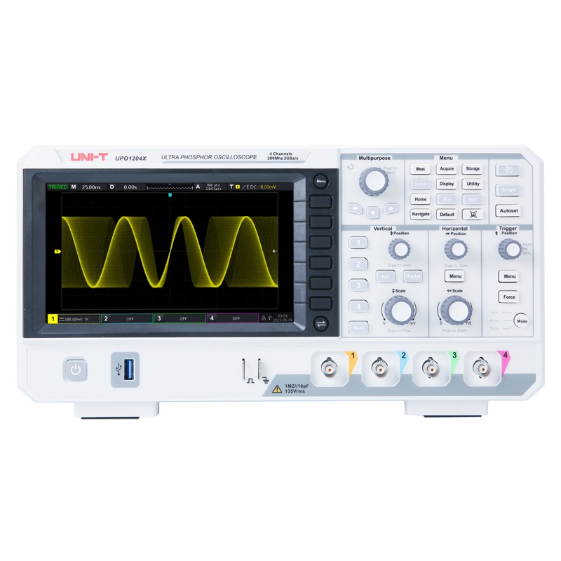 Digital Storage Oscilloscope 4 Channel 100Mhz - Oscilloscope numérique UNI-T UPO1104X 100MHz, 4