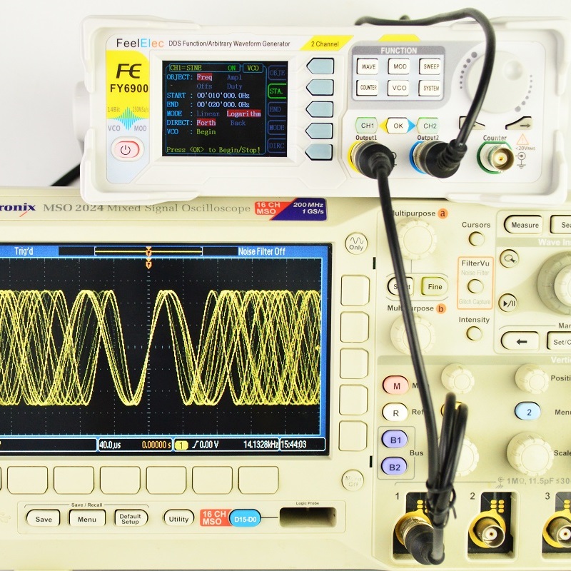 Dual Channel Arbitrary Waveform Function Generator 60Mhz - Feelelec FY6900 0-60MHz fonction générateur de