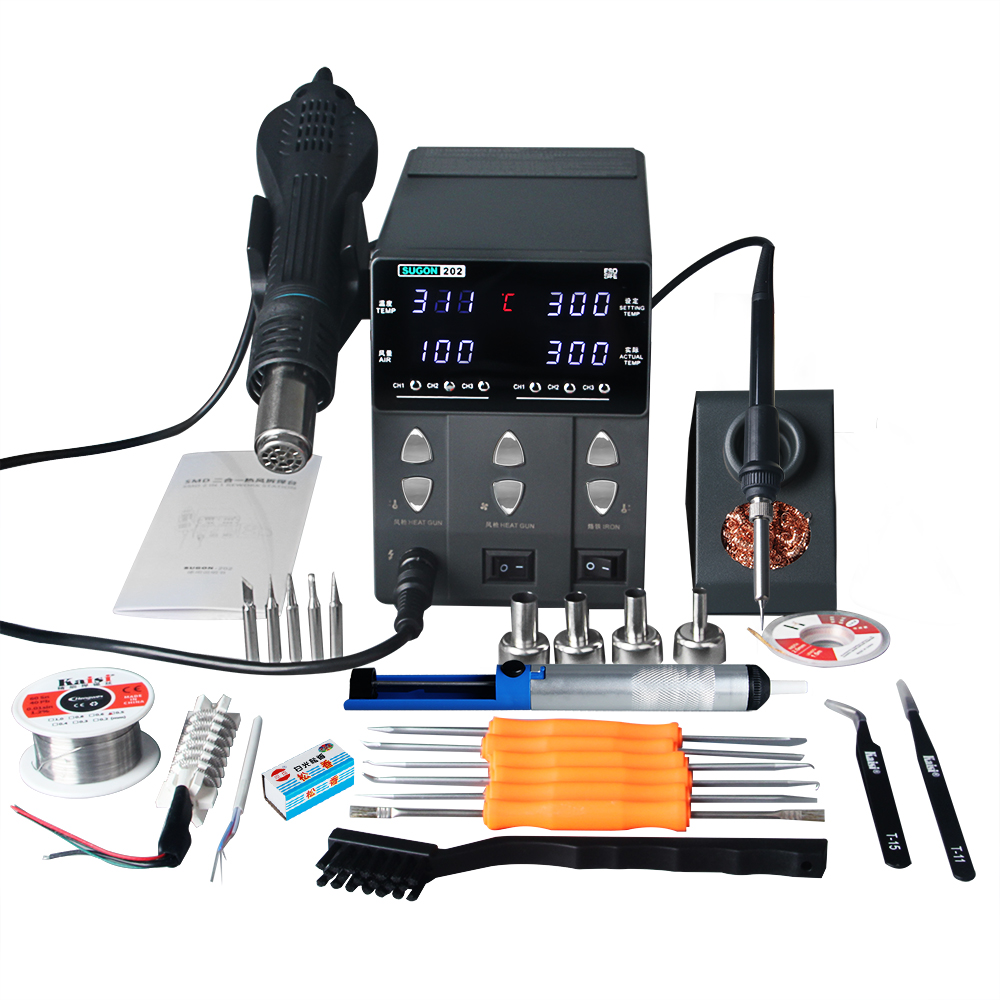 SUGON-202 760W 2 EN 1 Station  - Smd Rework Station Hot Air Soldering 2 In 1 avis et prix