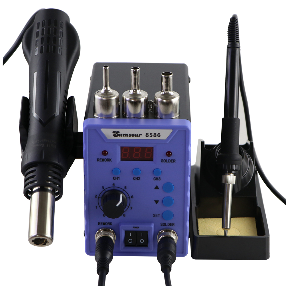 Station de soudage numérique 2 - Smd Rework Station Hot Air Soldering 2 In 1 avis et prix