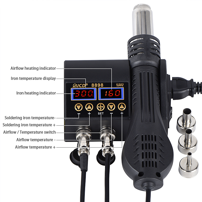 2 en 1 750W pistolet à Air cha - Smd Rework Station Hot Air Soldering 2 In 1 avis et prix