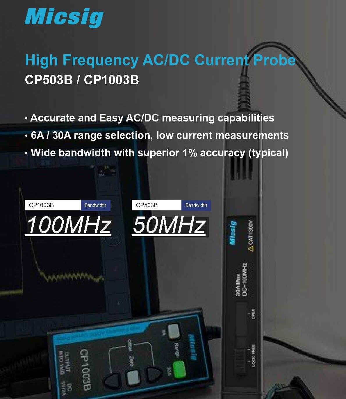 Sonde de courant AC/DC CP503B  - Current Probe Ac Dc 50Mhz Oscilloscope avis et prix