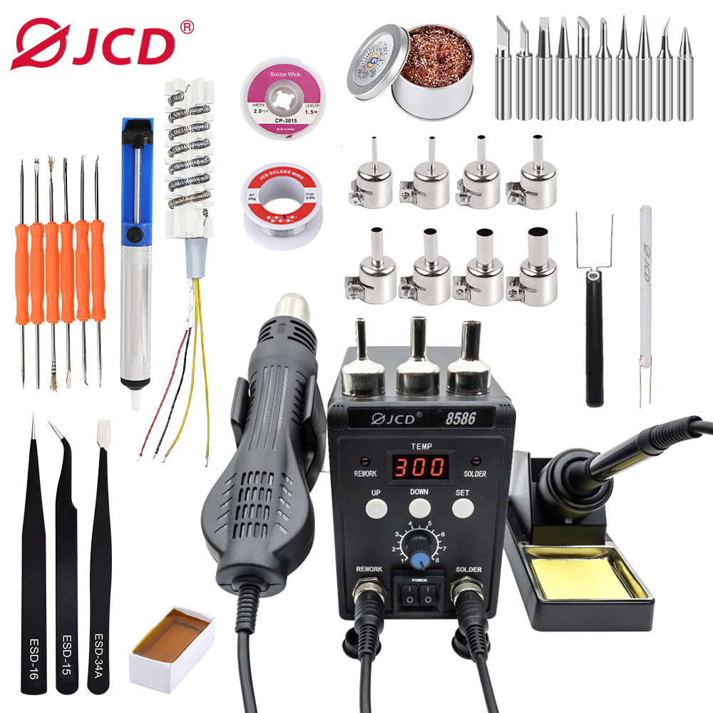 Station de soudage 2 en 1 JCD  - Smd Rework Station Hot Air Soldering 2 In 1 avis et prix