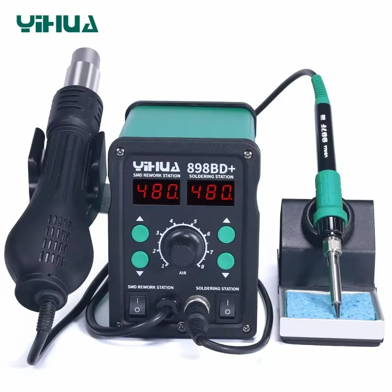 YIHUA 898BD+ 220V Station de s - Smd Rework Station Hot Air Soldering 2 In 1 avis et prix