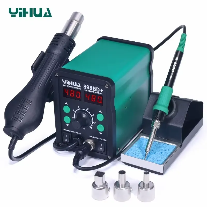 YIHUA 898BD+ 220V Station de s - Smd Rework Station Hot Air Soldering 2 In 1 avis et prix